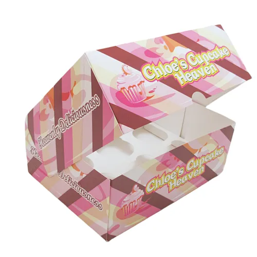 Wholesale Custom Logo Muffin Dessert Paper Box Torten Pastry Bakery Box Cupcake Packaging Boxes